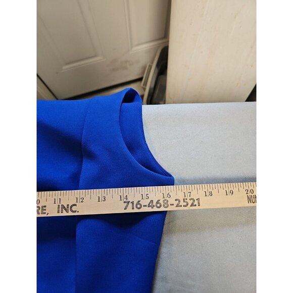 Calvin Klein Sheath Dress Royal Blue Size 4 Sleeveless Stretch Back Zip Scuba - Picture 5 of 7